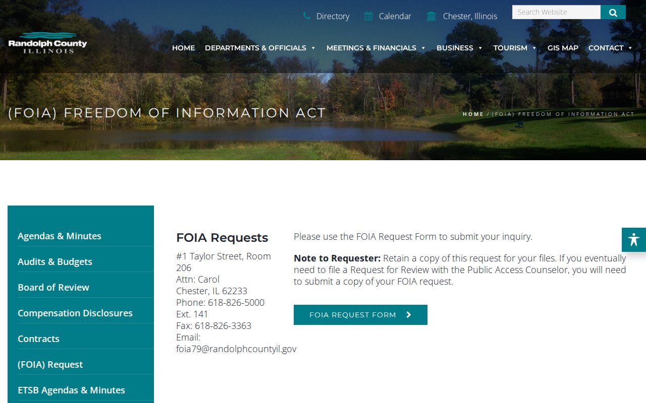 Randolph County FOIA request contacts
